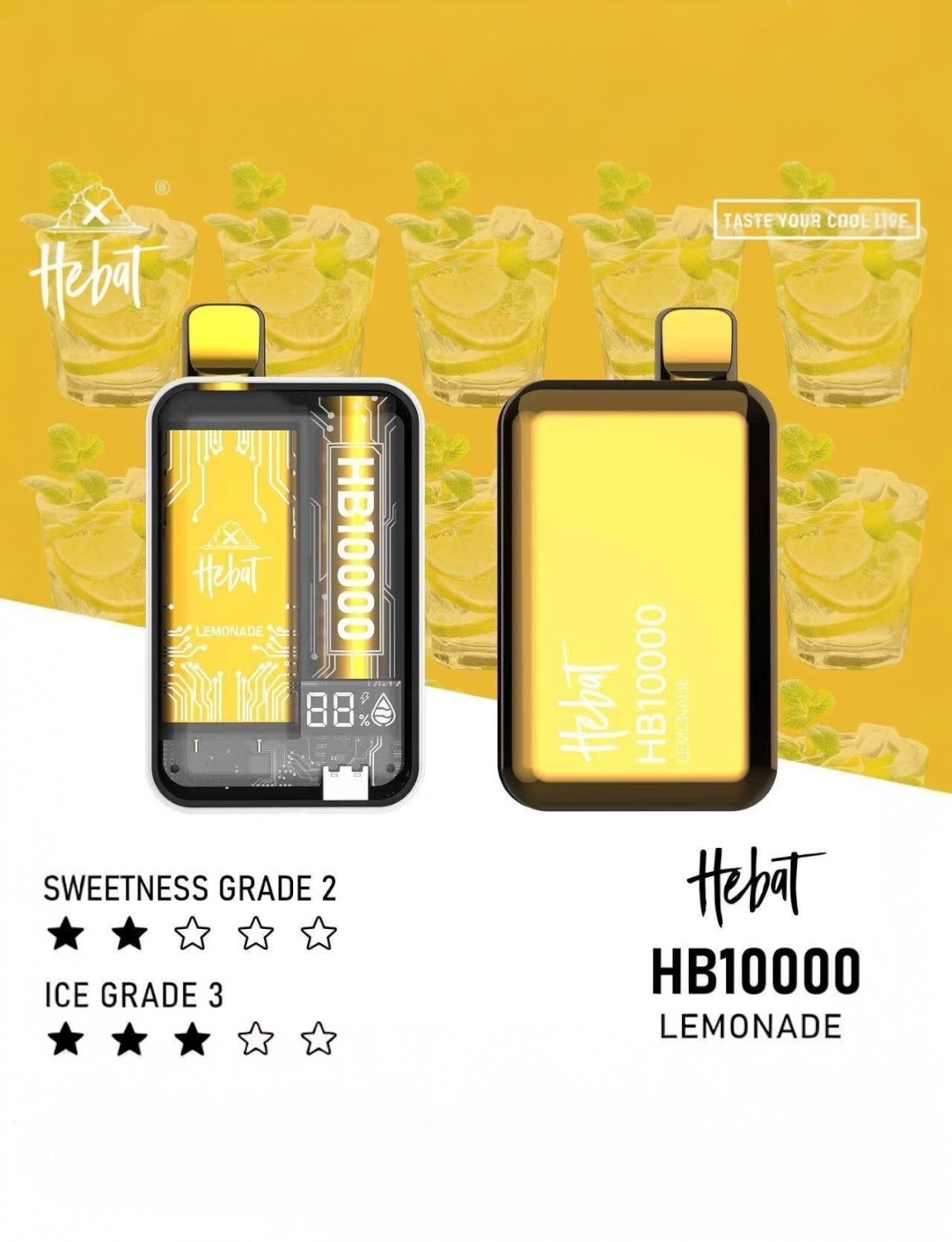 HEBAT 喜貝10000口一次性電子煙| 拋棄式 | 可重複充電 | 正品現貨供應