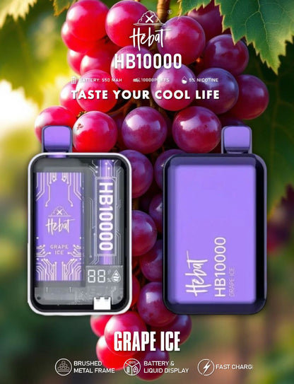 HEBAT 喜貝10000口一次性電子煙| 拋棄式 | 可重複充電 | 正品現貨供應