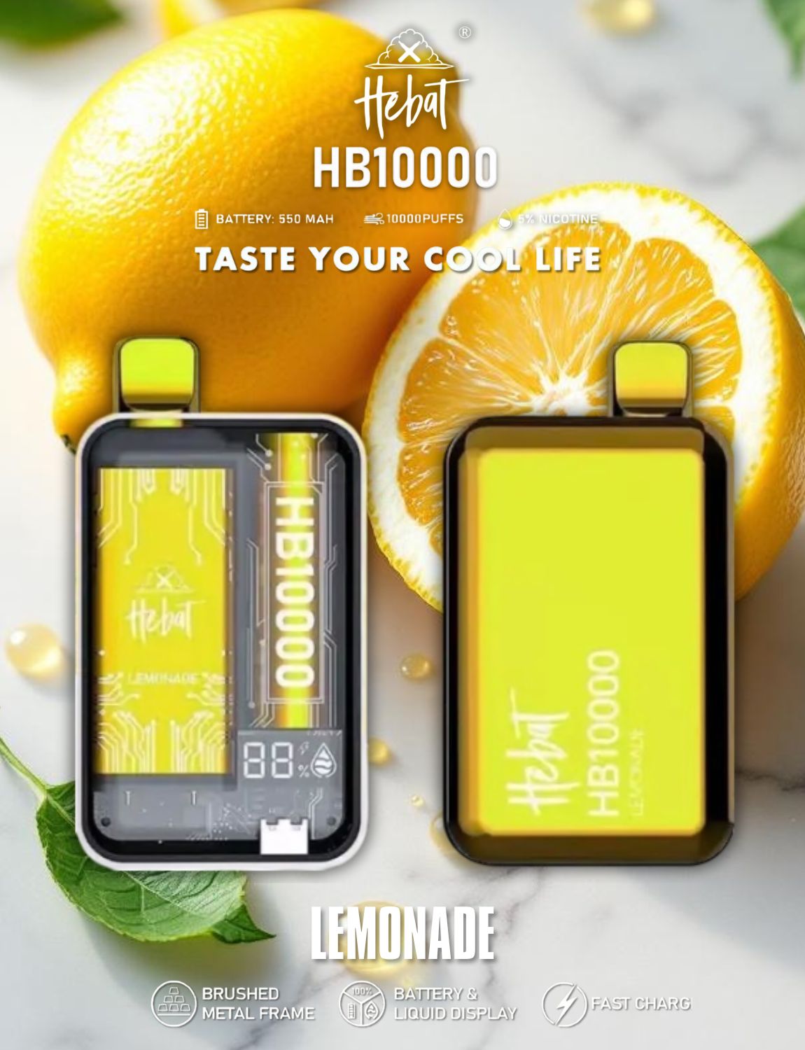 HEBAT 喜貝10000口一次性電子煙| 拋棄式 | 可重複充電 | 正品現貨供應