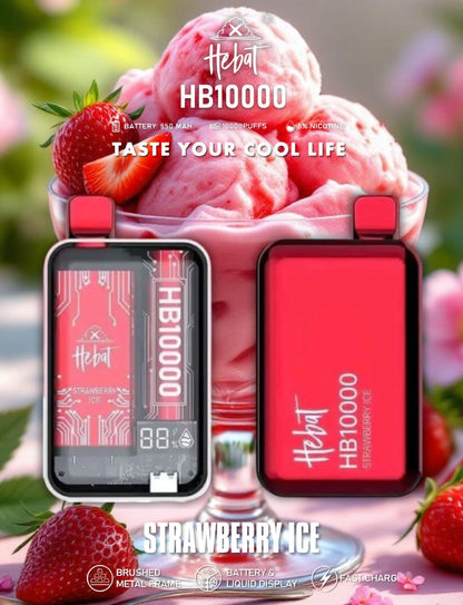 HEBAT 喜貝10000口一次性電子煙| 拋棄式 | 可重複充電 | 正品現貨供應