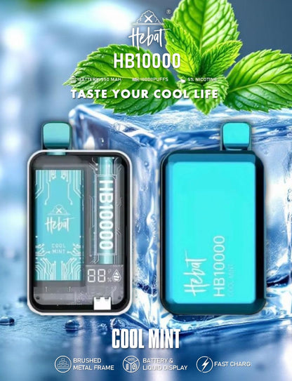 HEBAT 喜貝10000口一次性電子煙| 拋棄式 | 可重複充電 | 正品現貨供應